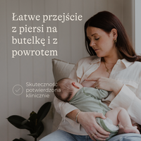 Szklana Butelka Lansinoh 240 ml ze smoczkiem o średnim przepływie Natural Wave®