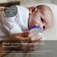 Zestaw startowy - Butelki do karmienia ze smoczkami o rozmiarach XS i S Natural Wave™