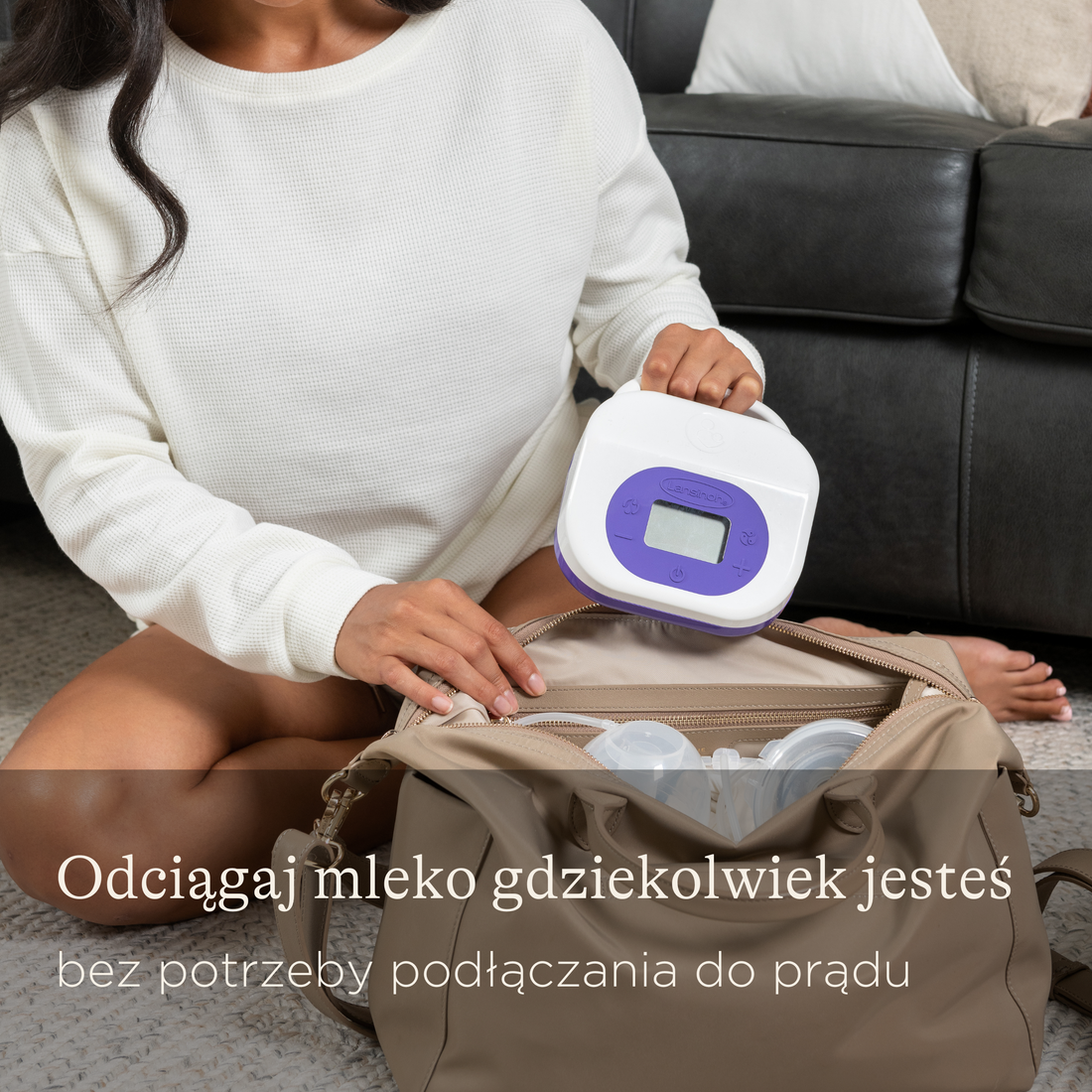 Podwójny laktator elektryczny z zasilaniem akumulatorowym