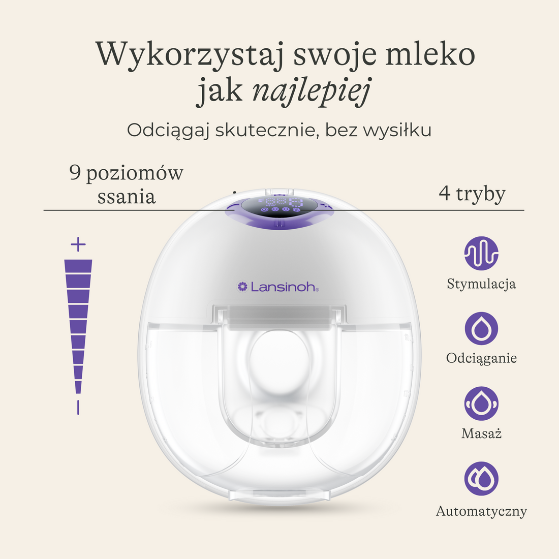 Laktator bezprzewodowy Hands-free