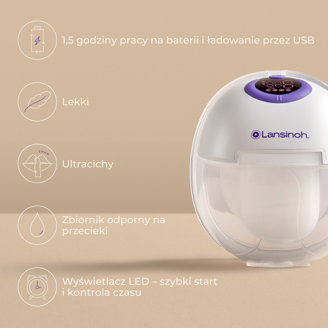 Laktator bezprzewodowy Hands-free