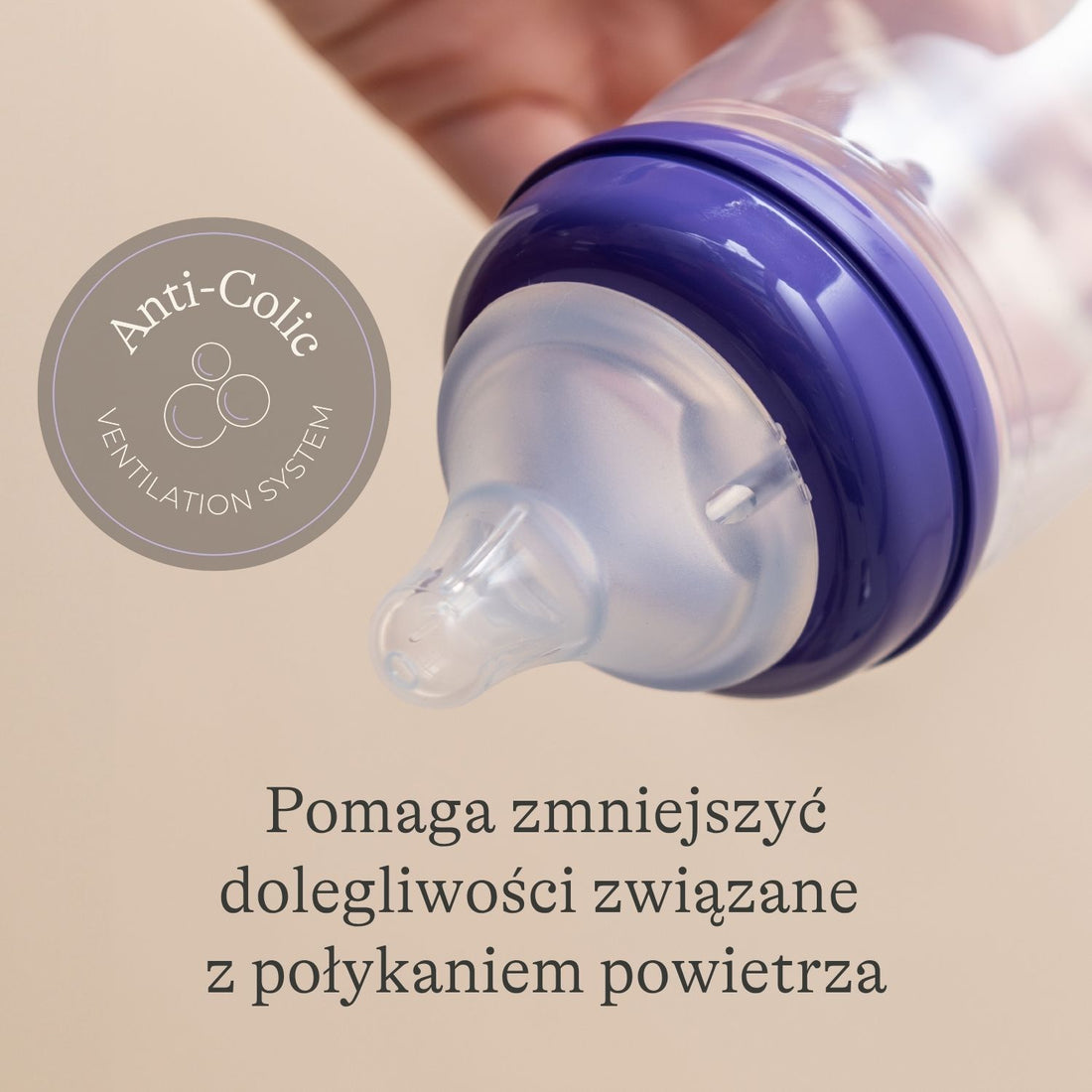 Szklana Butelka Lansinoh 240 ml ze smoczkiem o średnim przepływie Natural Wave®