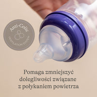 Szklana Butelka Lansinoh 240 ml ze smoczkiem o średnim przepływie Natural Wave®