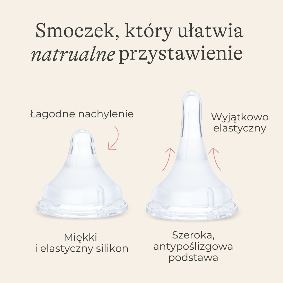 Szklana Butelka Lansinoh 240 ml ze smoczkiem o średnim przepływie Natural Wave®
