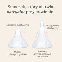Szklana Butelka Lansinoh 240 ml ze smoczkiem o średnim przepływie Natural Wave®