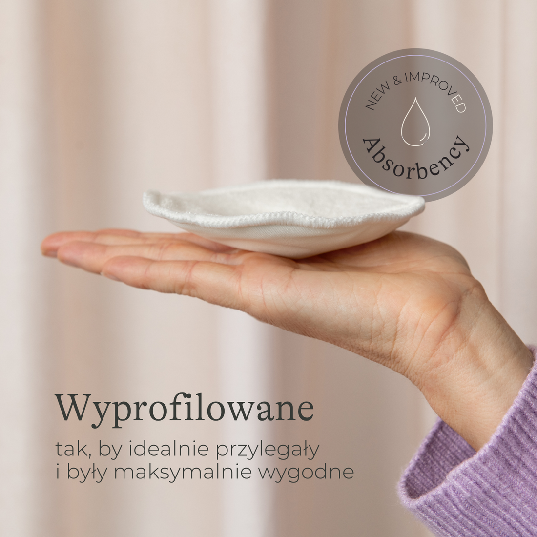 Wkładki laktacyjne wielorazowego użytku w kolorze białym